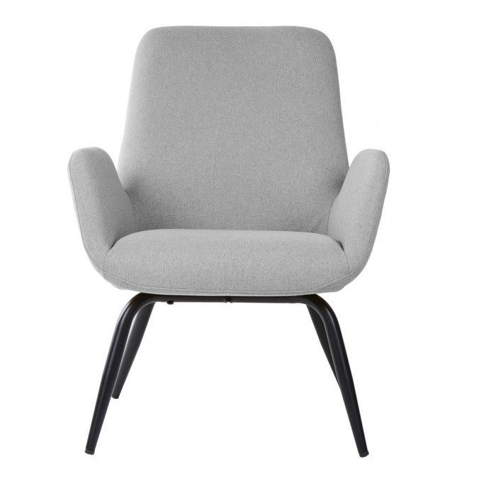 Sillón diseño contemporaneo color gris claro 65x69x84h