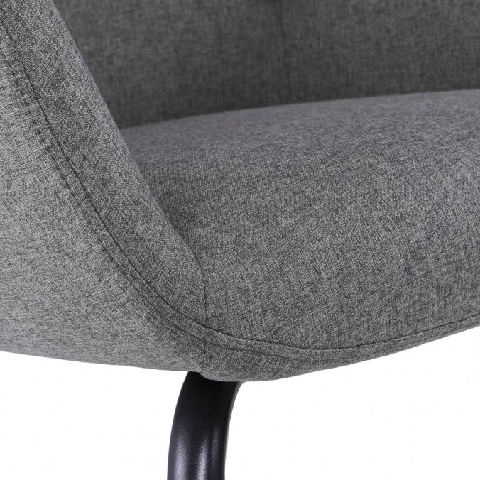 Sillón diseño contemporaneo color gris oscuro 65x69x84h