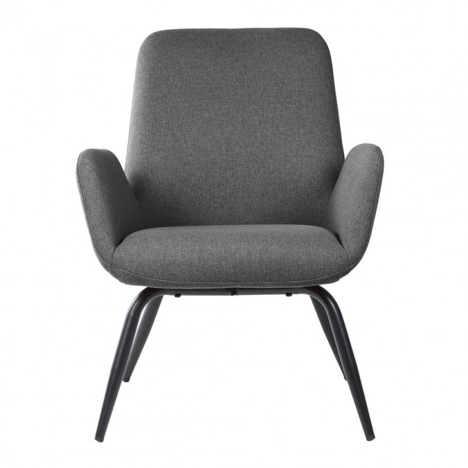 Sillón diseño contemporaneo color gris oscuro 65x69x84h