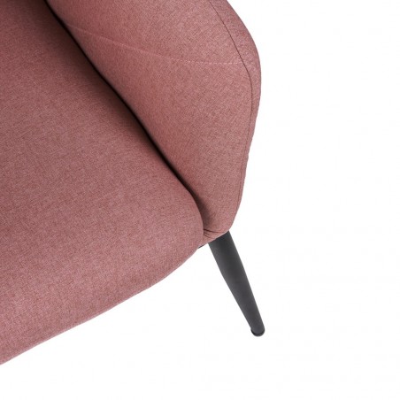 Sillón diseño contemporaneo tono rosa coral 68x70x80h