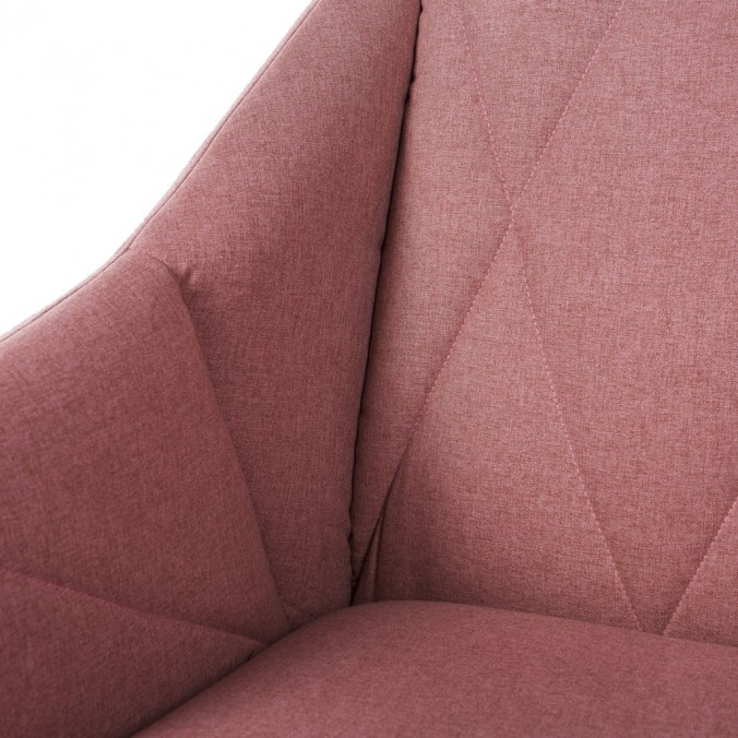 Sillón diseño contemporaneo tono rosa coral 68x70x80h