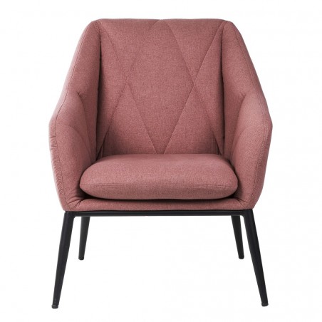 Sillón diseño contemporaneo tono rosa coral 68x70x80h
