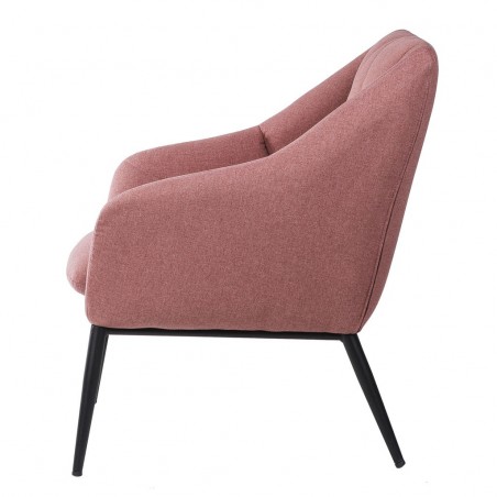 Sillón diseño contemporaneo tono rosa coral 68x70x80h