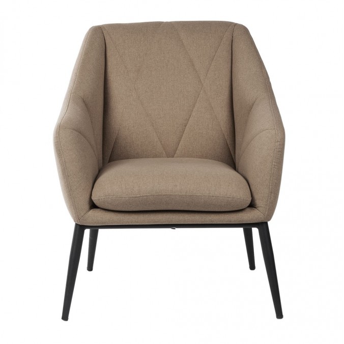 Sillón diseño contemporaneo tono marrón taupe 68x70x80h