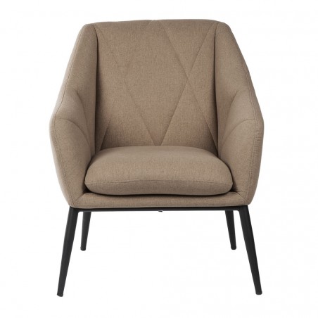 Sillón diseño contemporaneo tono marrón taupe 68x70x80h