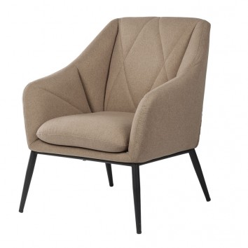Sillón diseño contemporaneo tono marrón taupe 68x70x80h