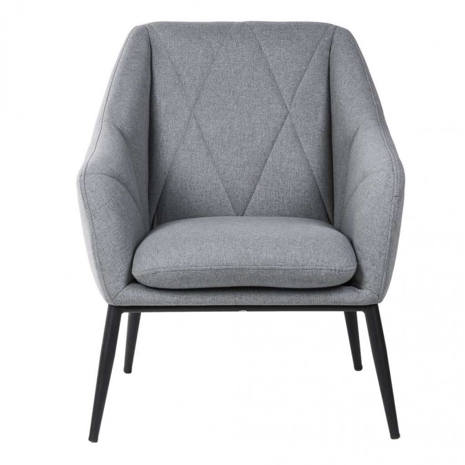 Sillón diseño contemporaneo tono gris claro 68x70x80h