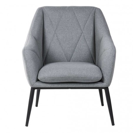 Sillón diseño contemporaneo tono gris claro 68x70x80h