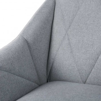 Sillón diseño contemporaneo tono gris claro 68x70x80h 2