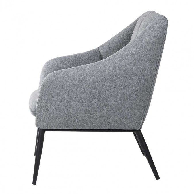 Sillón diseño contemporaneo tono gris claro 68x70x80h