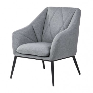 Sillón diseño contemporaneo tono gris claro 68x70x80h