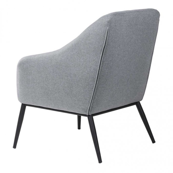 Sillón diseño contemporaneo tono gris claro 68x70x80h