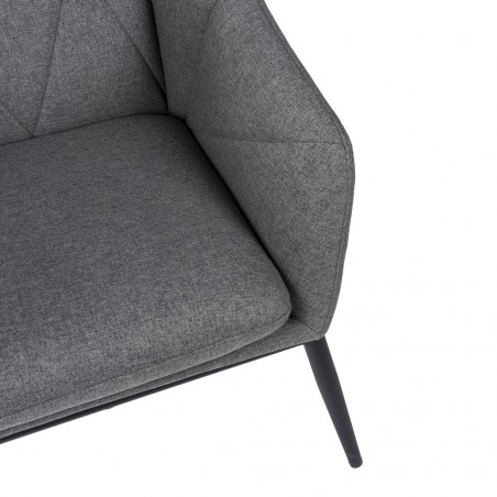 Sillón diseño contemporaneo tono gris oscuro 68x70x80h