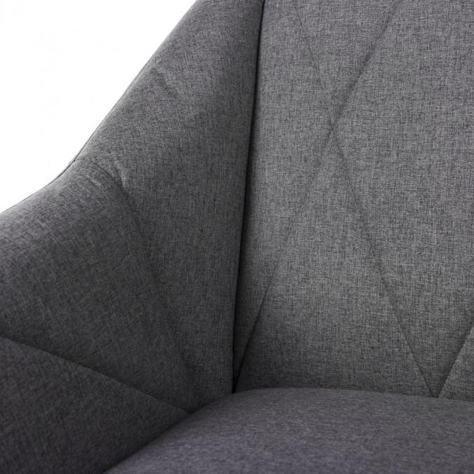 Sillón diseño contemporaneo tono gris oscuro 68x70x80h