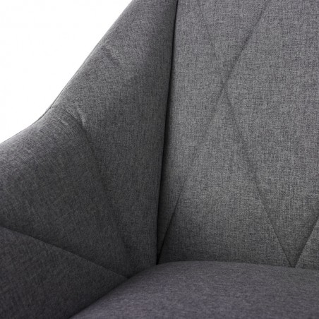 Sillón diseño contemporaneo tono gris oscuro 68x70x80h