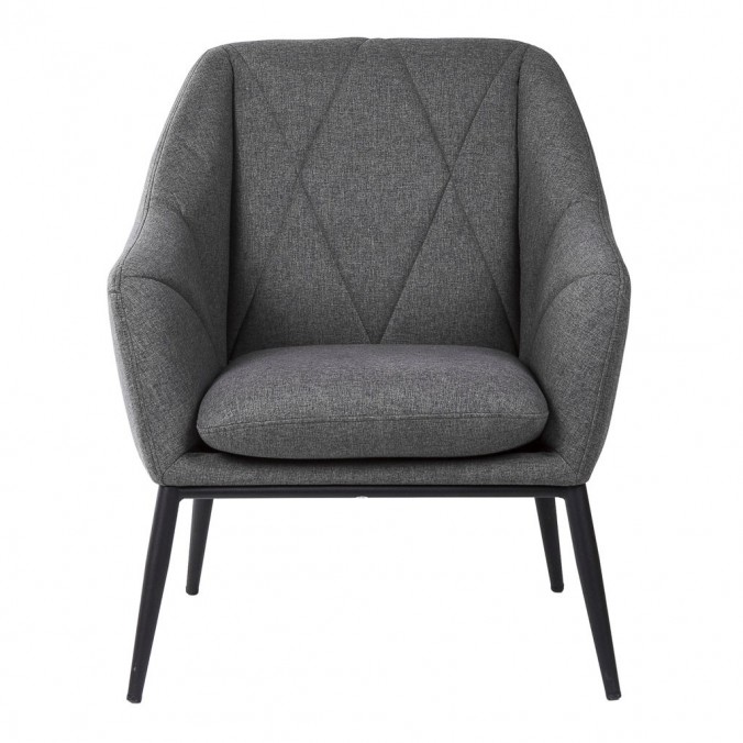 Sillón diseño contemporaneo tono gris oscuro 68x70x80h