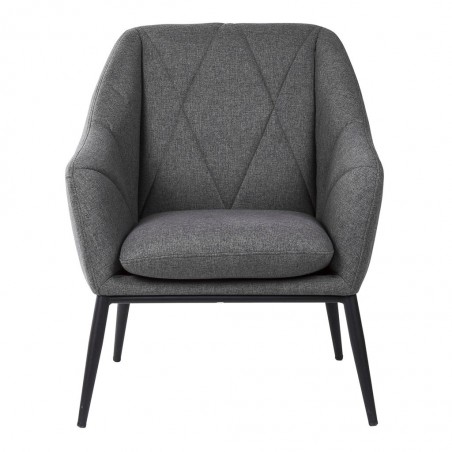 Sillón diseño contemporaneo tono gris oscuro 68x70x80h