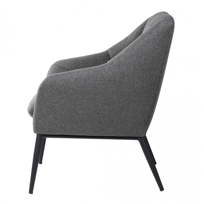Sillón diseño contemporaneo tono gris oscuro 68x70x80h