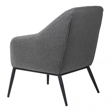 Sillón diseño contemporaneo tono gris oscuro 68x70x80h