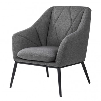 Sillón diseño contemporaneo tono gris oscuro 68x70x80h