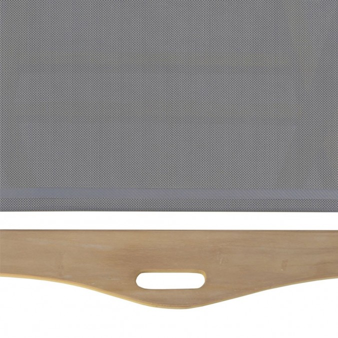 Tumbona de jardín teca y tejido screen - 65x200x35h