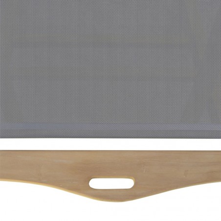 Tumbona de jardín teca y tejido screen - 65x200x35h