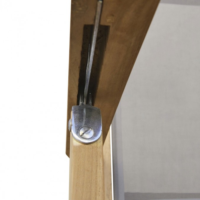 Sillón-tumbona madera teca y tejido screen - 65x140x100h