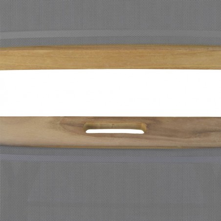 Silla con brazos madera teca y tejido screen - 654x60x90h