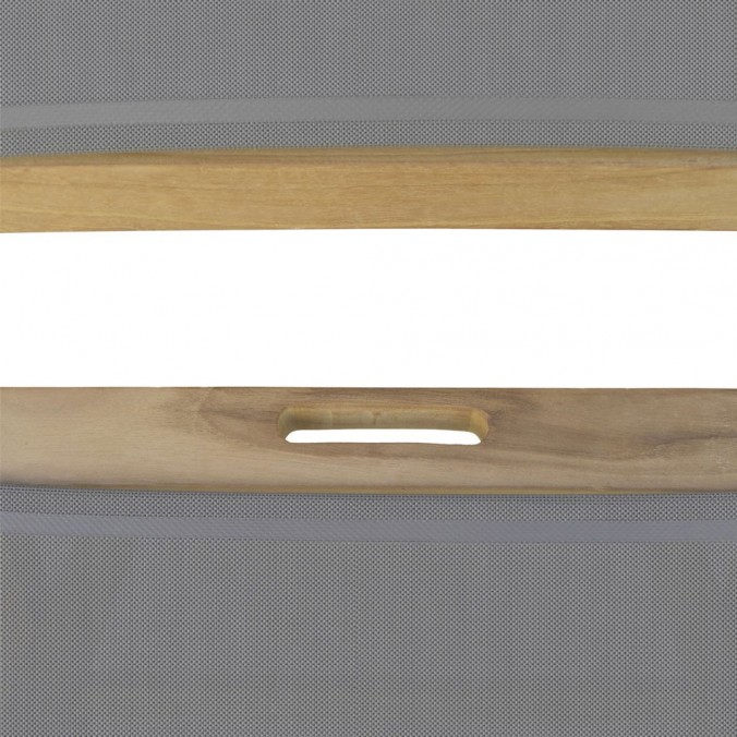 Silla de jardín madera teca y tejido screen - 46x60x90h