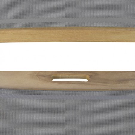 Silla de jardín madera teca y tejido screen - 46x60x90h