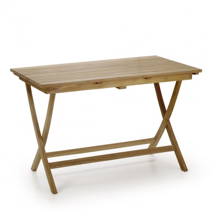 Mesa plegable de jardín madera de teca - 120x70x76h