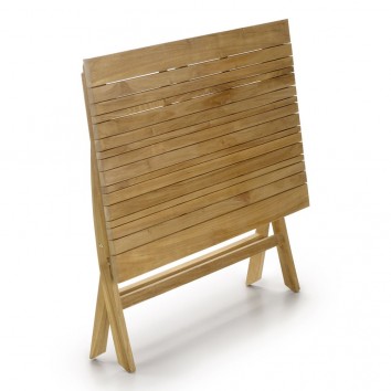 Mesa plegable de jardín madera de teca - 120x70x76h 2