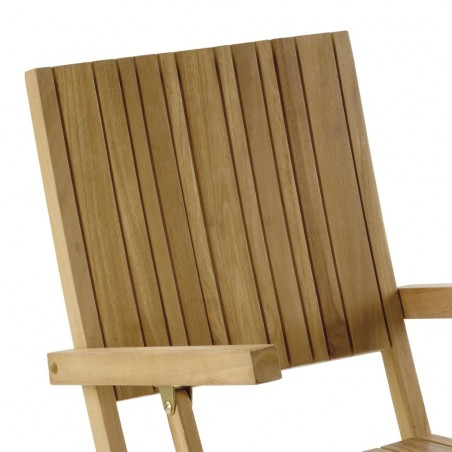 Silla con brazos madera de teca  - 55x50x90h