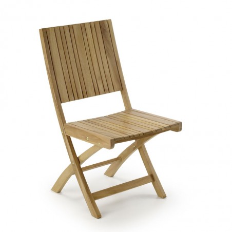 Silla de exterior madera de teca  - 45x45x90h