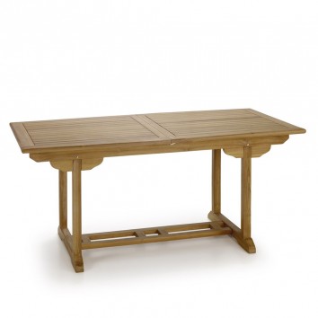 Mesa de jardín madera de teca extensible - 170-220cm