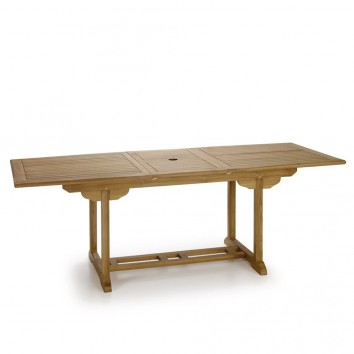 Mesa de jardín madera de teca extensible - 170-220cm 2