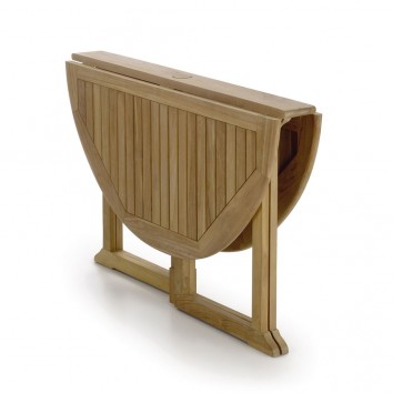 Mesa plegable redonda madera de teca - 120x120x76h 2