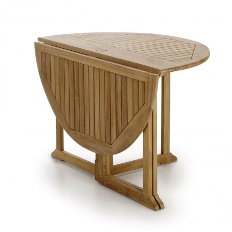 Mesa plegable redonda madera de teca - 120x120x76h