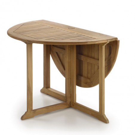 Mesa plegable redonda madera de teca - 120x120x76h