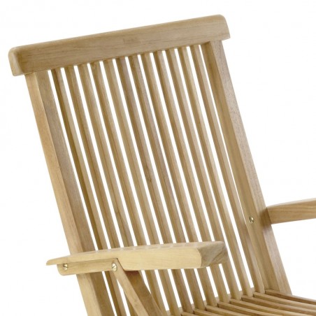 Sillón con brazos plegable madera de teca  - 55x60x90h