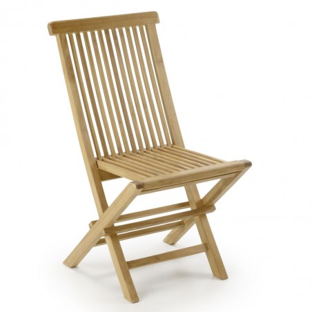 Silla de jardín plegable madera de teca  - 47x60x90h