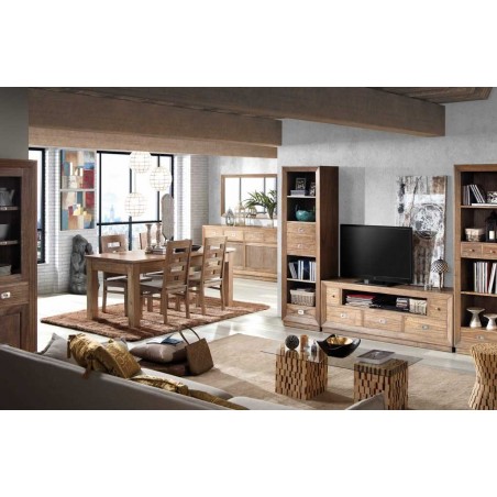 Vitrina estilo colonial 4 puertas 100x40x190h