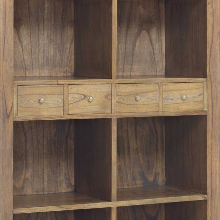 Librería estilo colonial 6 cajones y 8 huecos 100x40x190h