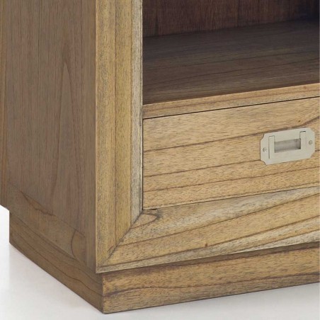 Librería estilo colonial 3 cajones y 4 huecos 55x40x190h