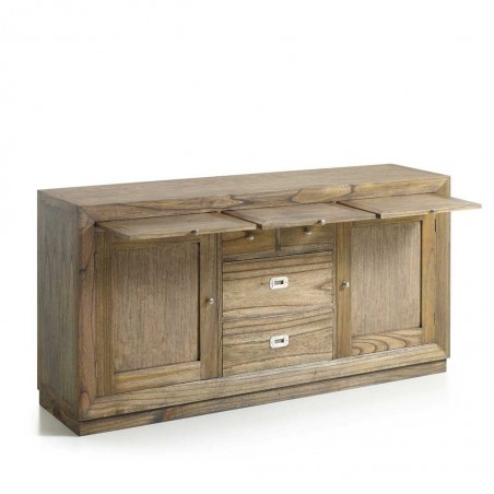 Aparador estilo colonial 4 cajones y 2 puertas 160x40x80h