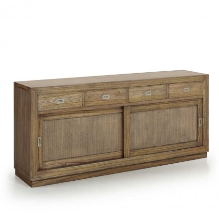 Buffet estilo colonial 4 cajones y 2 puertas correderas 200x50x90h