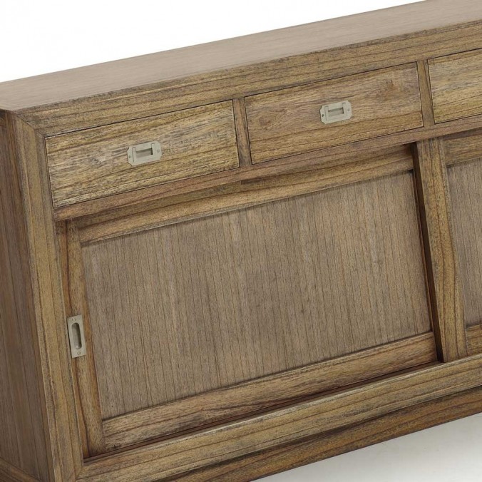 Buffet estilo colonial 4 cajones y 2 puertas correderas 200x50x90h