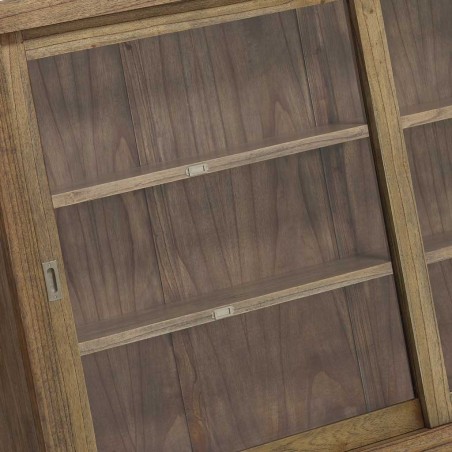 Vitrina estilo colonial 2 puertas correderas 200x40x132h