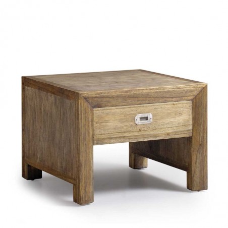 Mesita auxiliar de estilo colonial 60x60x45h