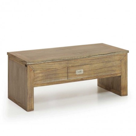 Mesa de centro elevable de estilo colonial 110x55x45-65h